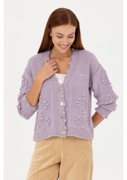 Lila Kadın Hırka 1660106