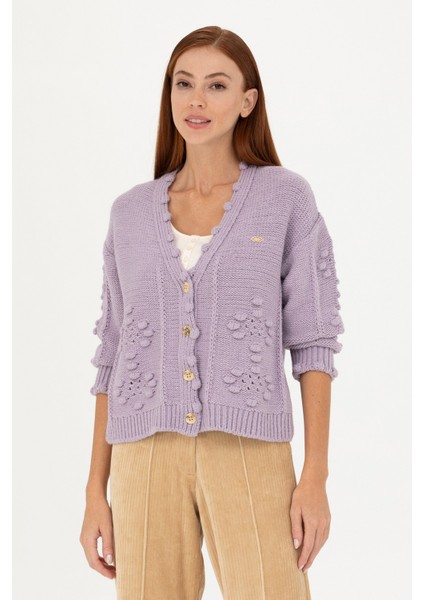 Lila Kadın Hırka 1660106 modelleri