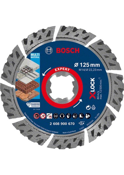 Expert 125 mm X-Lock Elmas Kesme Disk Bfuniversal 2608900670