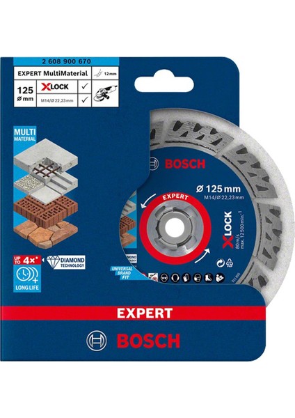 Expert 125 mm X-Lock Elmas Kesme Disk Bfuniversal 2608900670 fiyatları