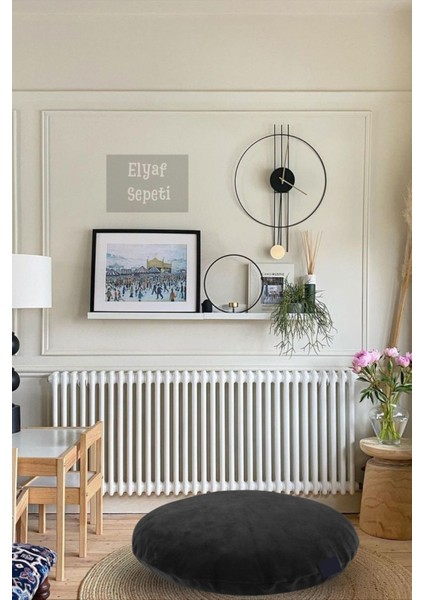 Yuvarlak Yer Minderi Kalorifer Önü Minder Dekor Minder 70X70