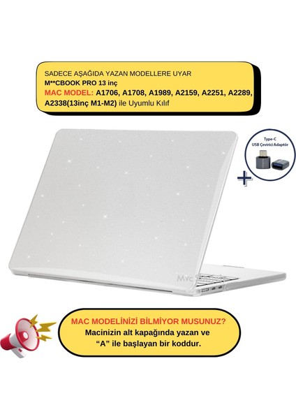 Macbook Pro Kılıf 13 inç M1-M2 A1706-08 A1989 A2159 A2251 A2289 A2338 ile Uyumlu C.Star