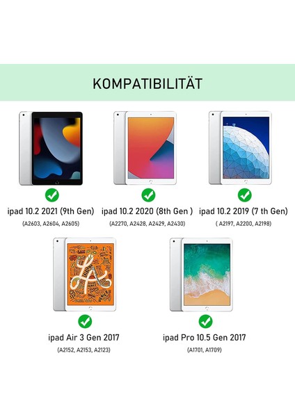 Apple Ipad 7. 8. 9. Nesil 10.2 Inç Uyumlu Tablet Klavyeli Kılıf Bluetooth Özellikli Kablosuz Kalem Bölmeli Wireless Q