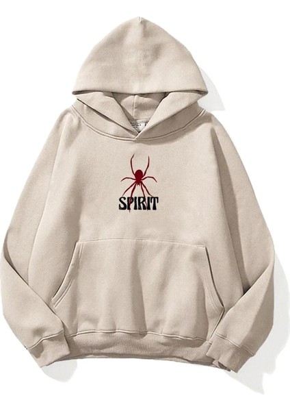 Only Trend Wear Unisex Spirit Örümcek Sırt Baskılı Oversize Sweatshirt