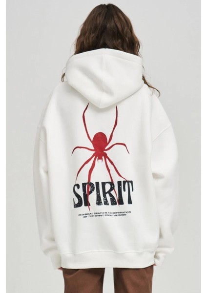 Only Trend Wear Unisex Spirit Örümcek Sırt Baskılı Oversize Sweatshirt