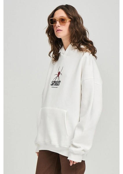 Only Trend Wear Unisex Spirit Örümcek Sırt Baskılı Oversize Sweatshirt