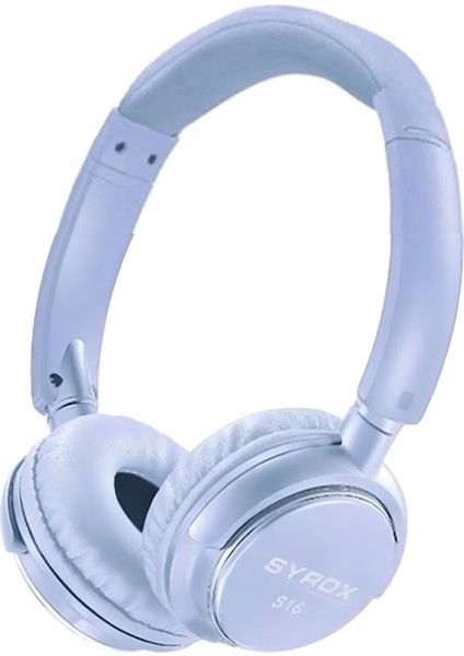 Bluetooth Kulaküstü Kulaklık Kablosuz + Mikrofonlu Syrox S16 Kaliteli Wesafe