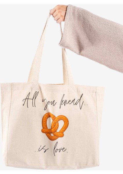 "all You Knead.." Canvas Tote Omuz ve Plaj Çantası fiyatları
