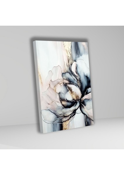 3'lü Kanvas Tablo Seti Gold Beyaz Çiçekler ve At Portresi fiyatları