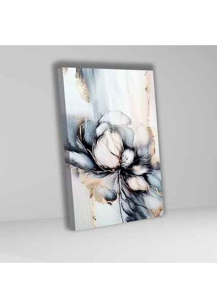 3'lü Kanvas Tablo Seti Gold Beyaz Çiçekler ve At Portresi fırsatları