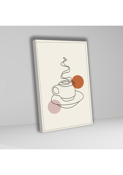 3'lü Kanvas Mutfak Tablo Seti Çizgisel Coffee Time modelleri