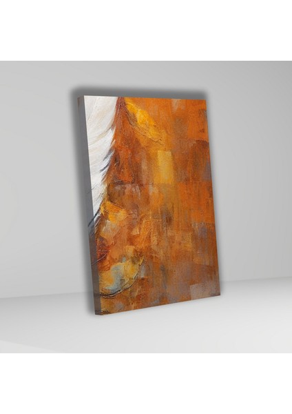 3'lü Kanvas Tablo Seti Yağlı Boya Dokulu Beyaz Şans Tüyü Görseli fırsatları