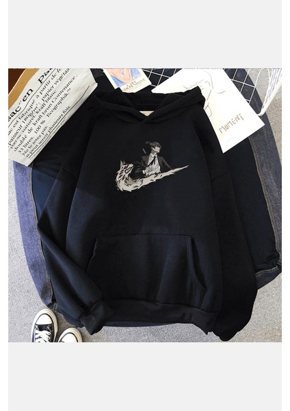 Chain Saw Man Aki Kapşonlu Sweatshirt