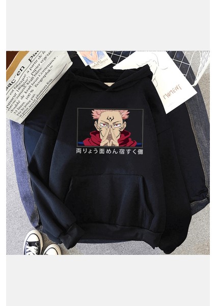 Jujutsu Kaisen Sukuna Kapşonlu Sweatshirt