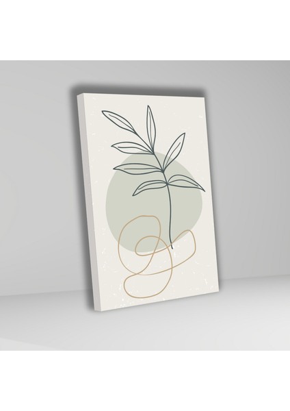 3'lü Kanvas Tablo Seti Pastel Çizgisel Yapraklar ve Lavanta fiyatları