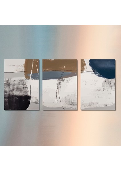 3'lü Kanvas Tablo Seti Pastel Renklerde Soyut Tasarım indirimleri