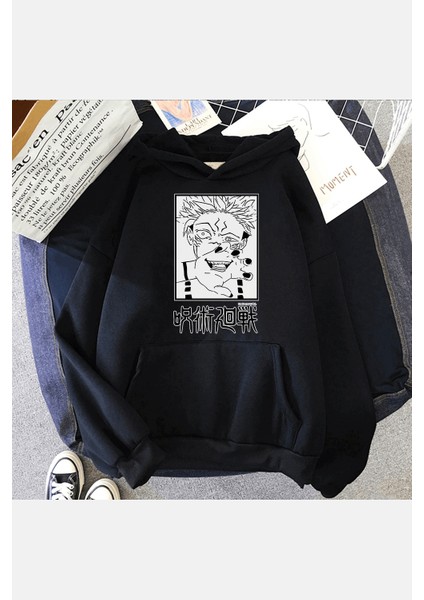 Jujutsu Kaisen Sukuna Hand Kapşonlu Sweatshirt