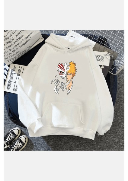 Bleach Ichigo Hollow Siyah Kapşonlu Sweatshirt fiyatları