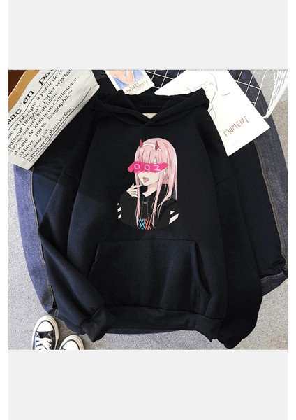 Darling In The Franxx Zero Kapşonlu Sweatshirt