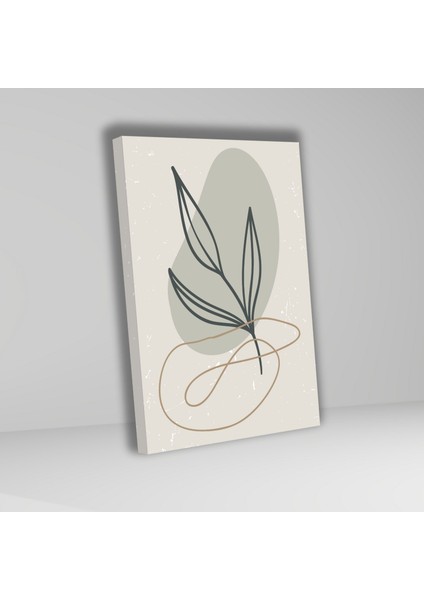 3'lü Kanvas Tablo Seti Çizgisel Lavantalar ve Yaprak modelleri