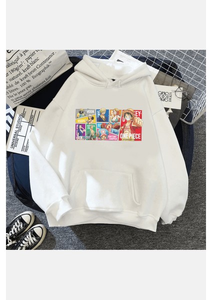 One Piece Friends Kapşonlu Sweatshirt