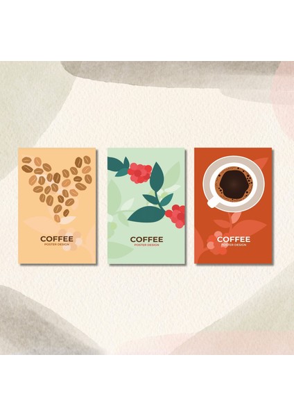 3'lü Kanvas Mutfak Tablo Seti Kahve Temalı Görseller indirimleri