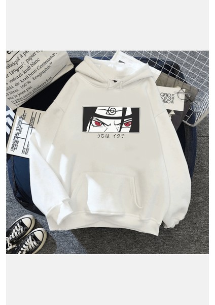 Uchiha Itachi Sharingan Eyes Kapşonlu Sweatshirt