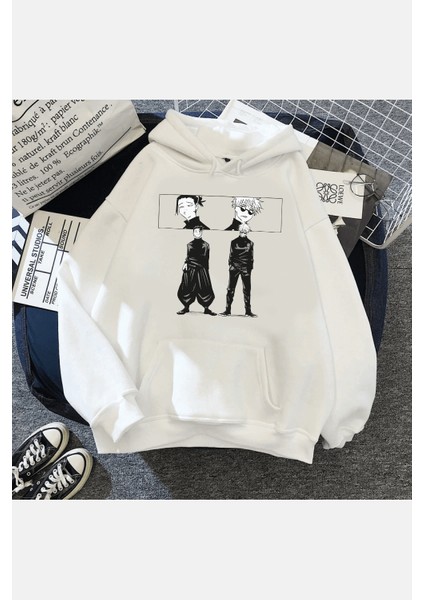 Jujutsu Kaisen Geto ve Gojo Kapşonlu Sweatshirt fiyatları