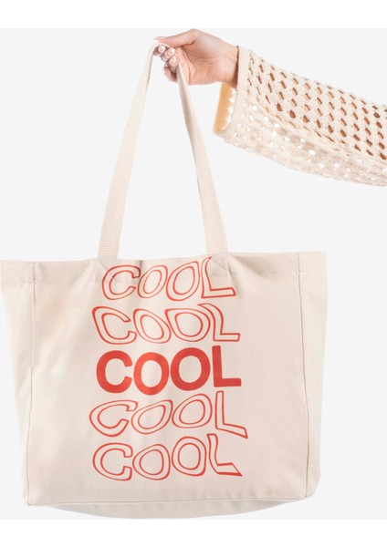 The Lycos "cool" Canvas Tote Omuz ve Plaj Çantası