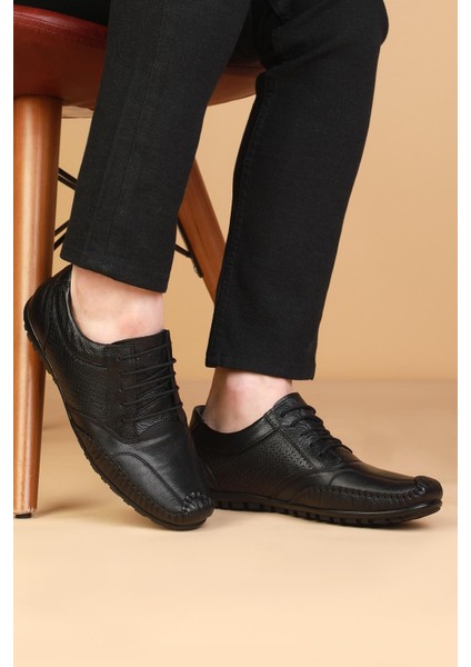 Dortex DRTERD02 Deri Ortopedik Bağcıklı Günlük Erkek Ayakkabı