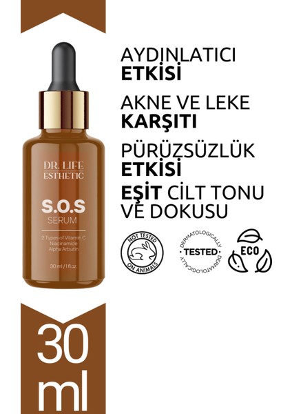 C Vitamini Arbutin Leke & Akne Karşıtı Bariyer Onarıcı Pürüzsüzleştirici Yenileyici Serum 30 ml fiyatları