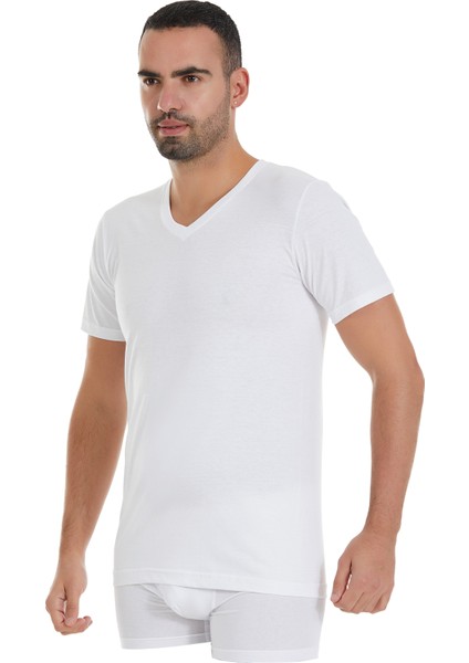 Yıldız 3'lü Erkek Süprem Penye V Yaka T-Shirt Q23
