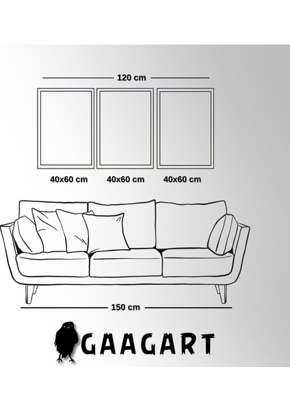 3'lü Ahşap Lamine Çerçeveli Mdf Tablo Minimalist Art 1920 fırsatları
