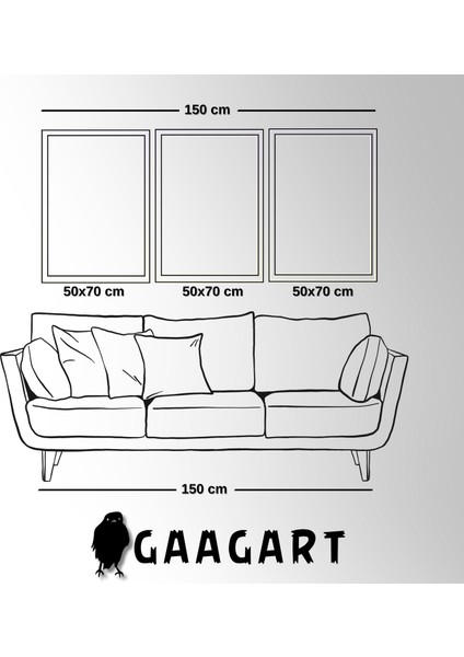 3'lü Ahşap Lamine Çerçeveli Mdf Tablo Minimalist Art 1920 indirimleri