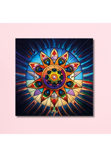 Tekli Kare Kanvas Tablo Yüksek Kalite Renkli Yuvarlak Tasarım modelleri