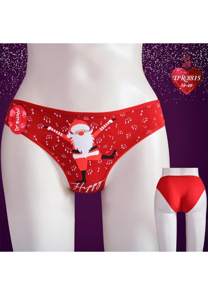 DR.8815 Kadın Kırmızı Yılbaşı Bikini Külot