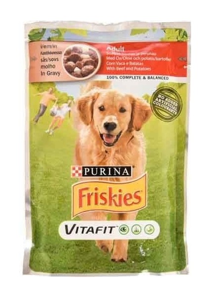 Sığır Etli ve Patatesli Pouch Konserve Yetişkin Köpek Maması 20 Adet x 100 gr