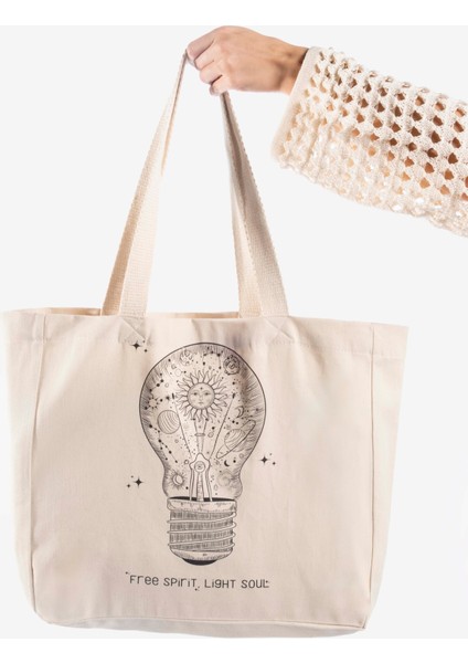 "light Soul" Canvas Tote Omuz ve Plaj Çantası fiyatları