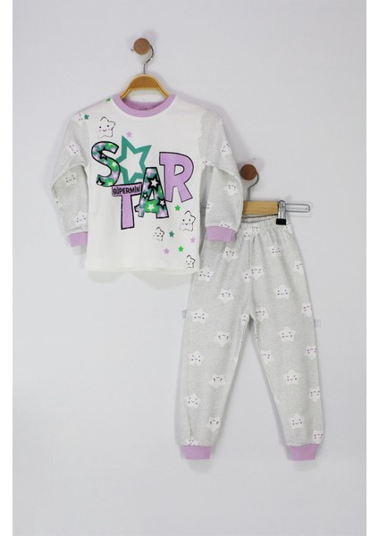 TRENDİMİZBİR Star Baskılı Pijama Takımı