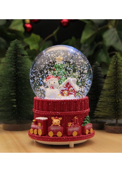 Yılbaşı Kar Küresi Noel Işıklı ve Müzikli Christmas Kardan Adamlı ( PİL HEDİYELİ)