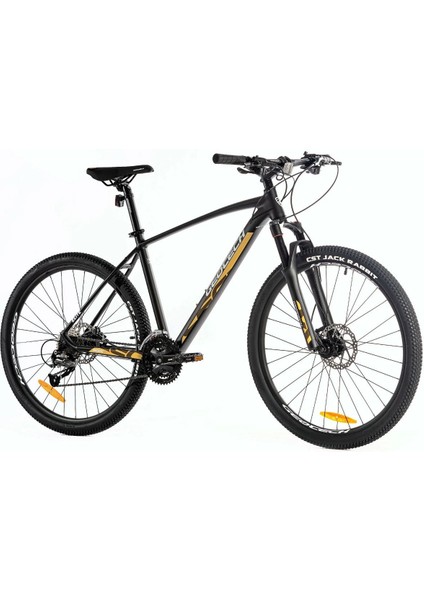 Mode Elite 27.5 Jant 27 Vites Hd Dağ Bisikleti - Mat Siyah Sarı 49 cm