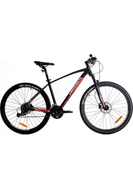 Mode Elite 27.5 Jant 27 Vites Hd Dağ Bisikleti - Mat Siyah Kırmızı 45 cm