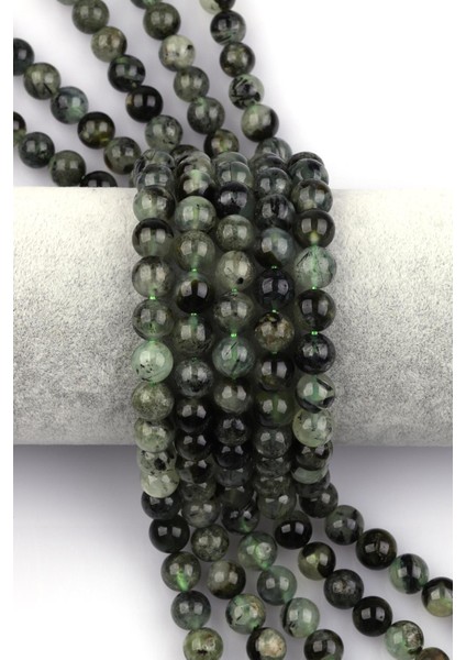 Prehnite Doğal Taş Dizi 8 mm Küre Kesim