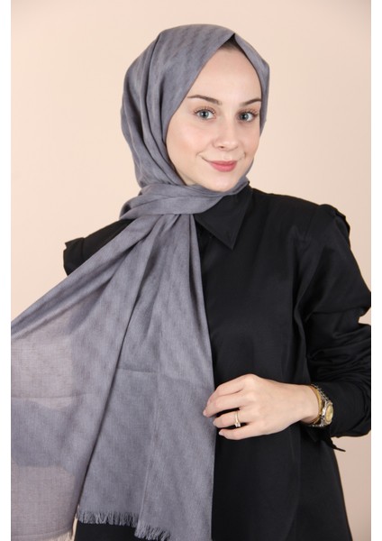 Gri Esmira Kaşmir Şal