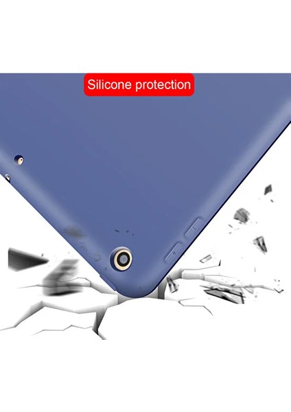 Apple iPad 9.nesil 10.2 Inç Kılıf Yatay Standlı Arka Silikon Güçlü Mıknatıslı Uyku Modlu Silikon Smart Kılıf (Model A2602,A2603,A2604) modelleri