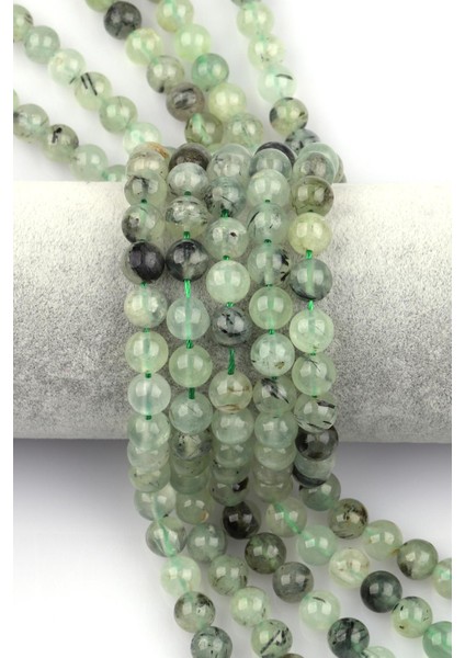 Prehnite Doğal Taş Dizi 8 mm Küre Kesim