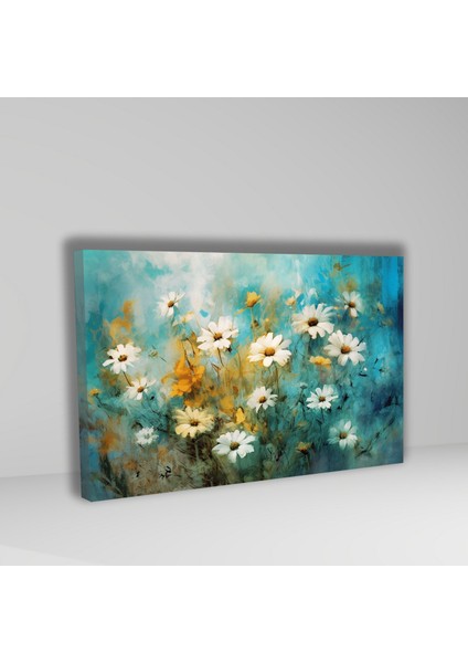 Tekli Yatay Kanvas Tablo Yüksek Kaliteli Pastel Papatyalar fiyatları