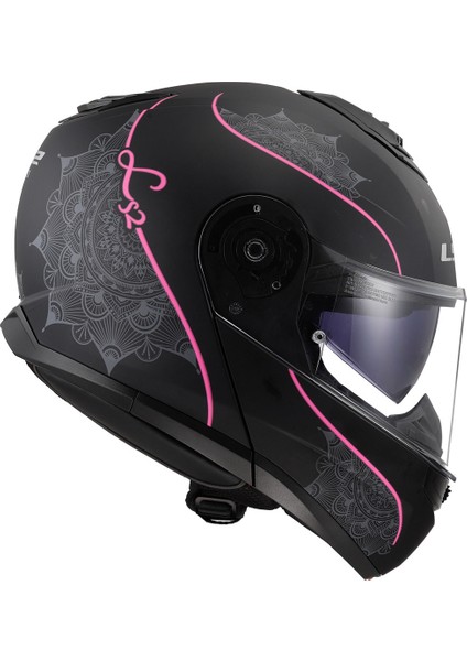 Strobe 2 Lux Mat Siyah-Pembe Kask