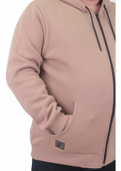 Fermuarlı Kapuşonlu Büyük Beden Sweat Adventure 23220 S.kahve indirimleri