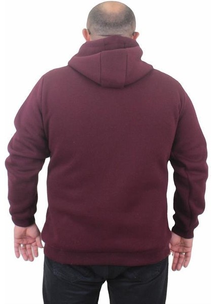 Fermuarlı Kapuşonlu Büyük Beden Sweat Adventure 23220 Murdum